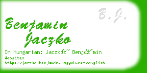 benjamin jaczko business card